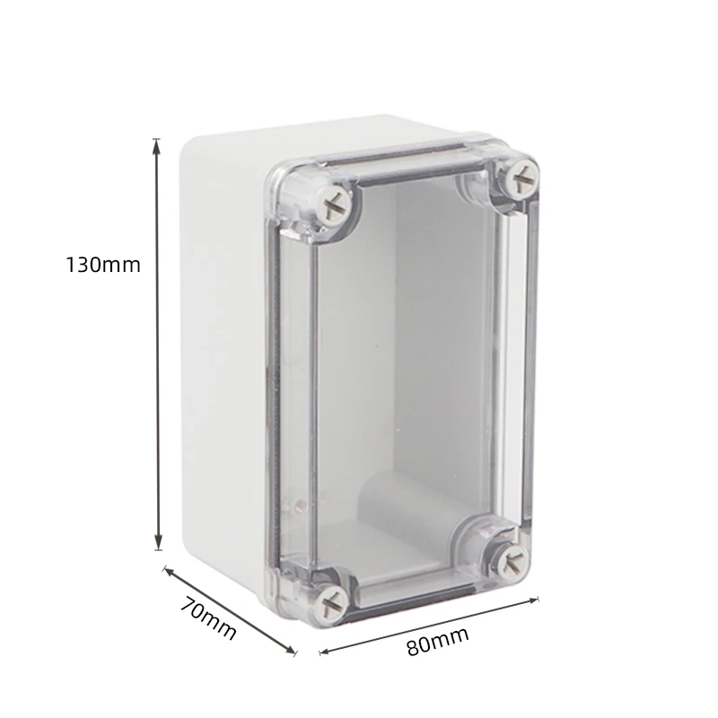ABS Watertight Enclosure Box Case with Translucent Lid 79x80x54.5MM KE111GH 
