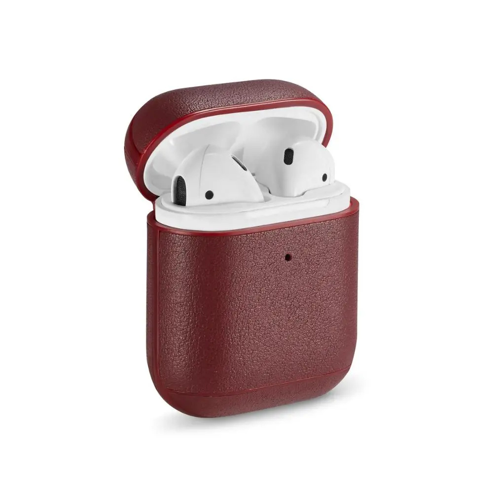 AirPods беспроводной Bluetooth цветной кожаный 2 набор наушников для iphone AirPods 1 поколение 2 поколение набор наушников Чехол