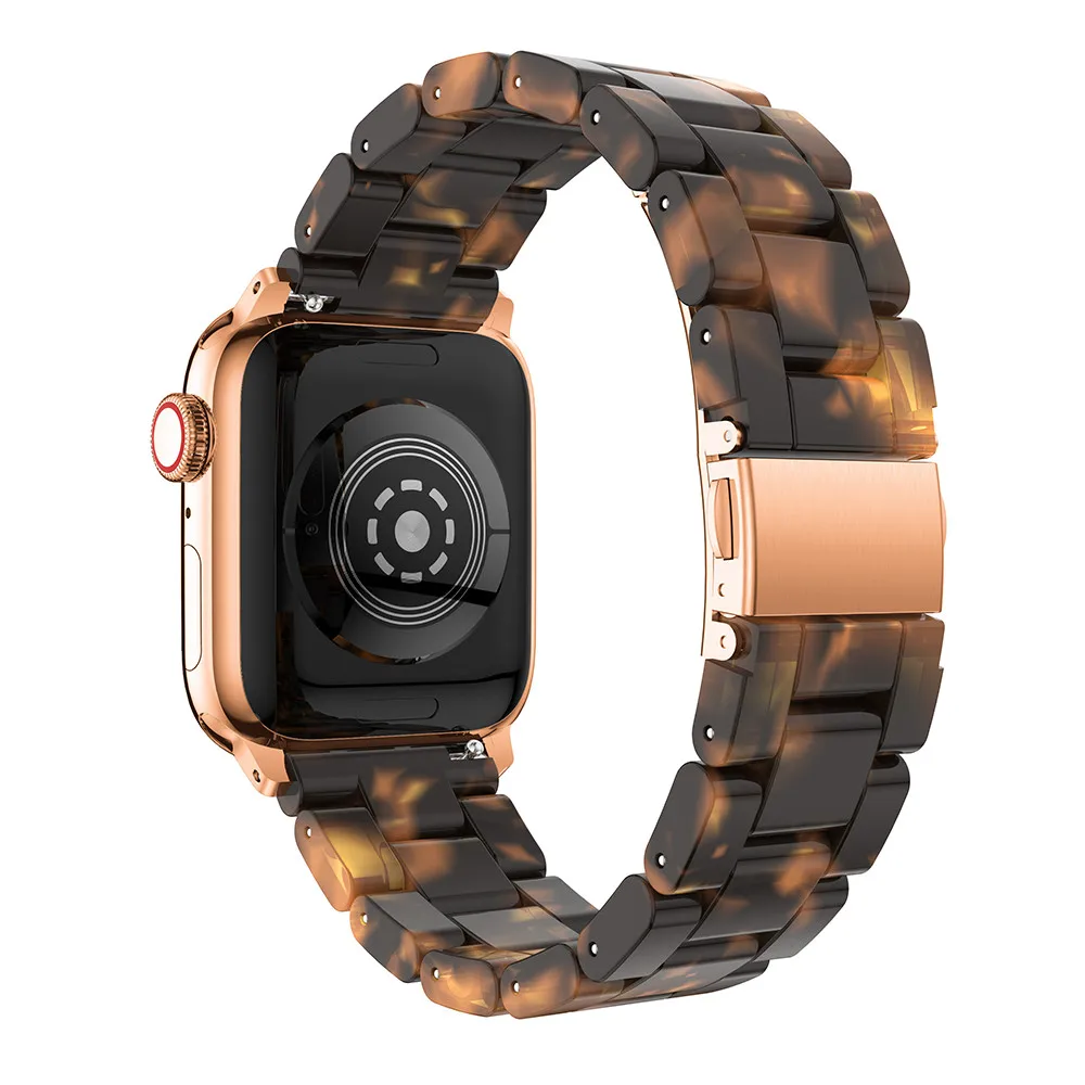 Легкий смолы ремешок для наручных часов для Apple Watch, 38, 40 мм/42 44 мм металлическая пряжка Браслет Ремешок Замена для Apple Watch Series 1, 2, 3, 4, 5 лет