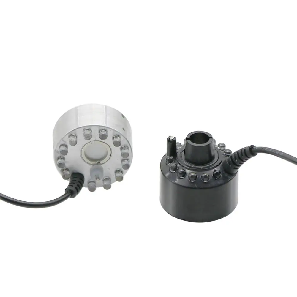 Ultrasonic Atomizer 12 LED AC100-240V Colorful Light Fountain Pond Landscaping