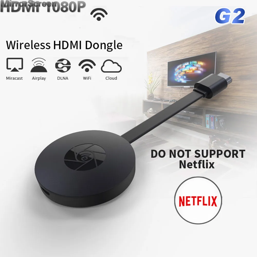 Цифровой HDMI медиаплеер 2 го поколения ТВ приставка HD 1080P беспроводной Wi Fi дисплей