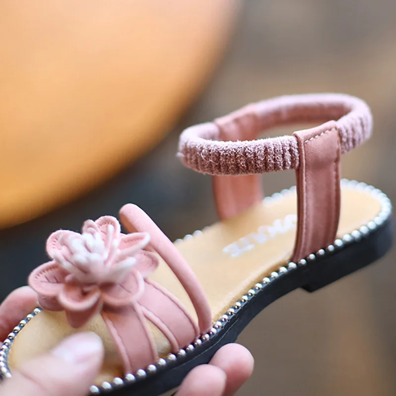 New Summer Kids Sandals Cute Flower Design Sandal Girl Open Toe Princess Shoes