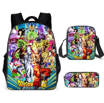 

Anime Dragon Ball School Bags Capacity Print 3pcs/set Backpack for Children Boys Mochila Feminina Leisure Daypacks
