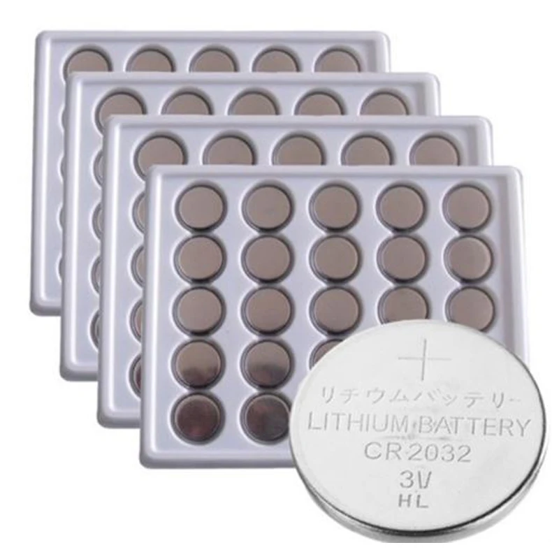 100 шт. CR2032 кнопочные батареи 2032 DL2032 ECR2032 Cell Coin 3V CR литиевая батарея для камеры часов