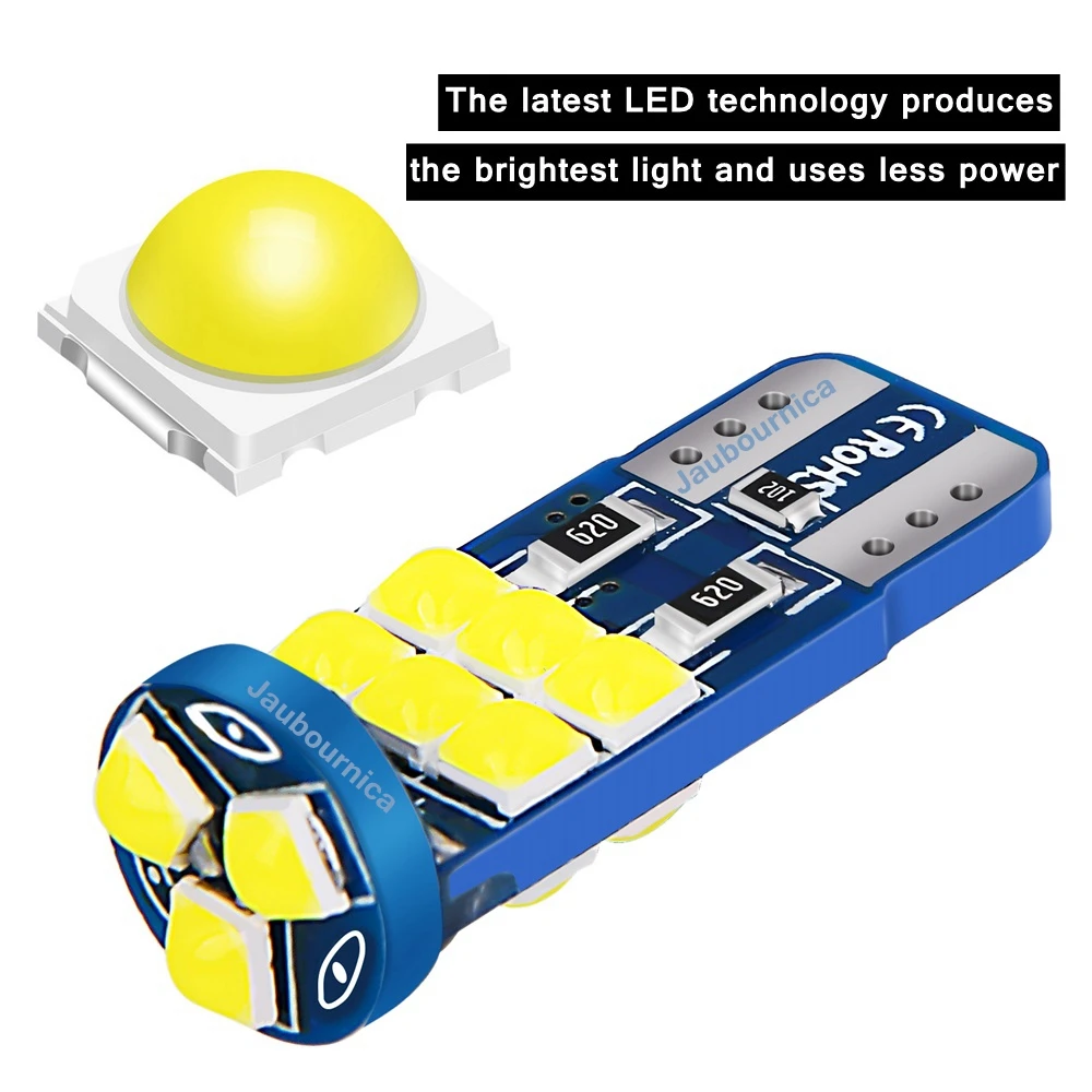 2PCS ο T10 W5W   LED ڵ   ׸    ڵ WY5W 168 501 2825   ̵  12V
