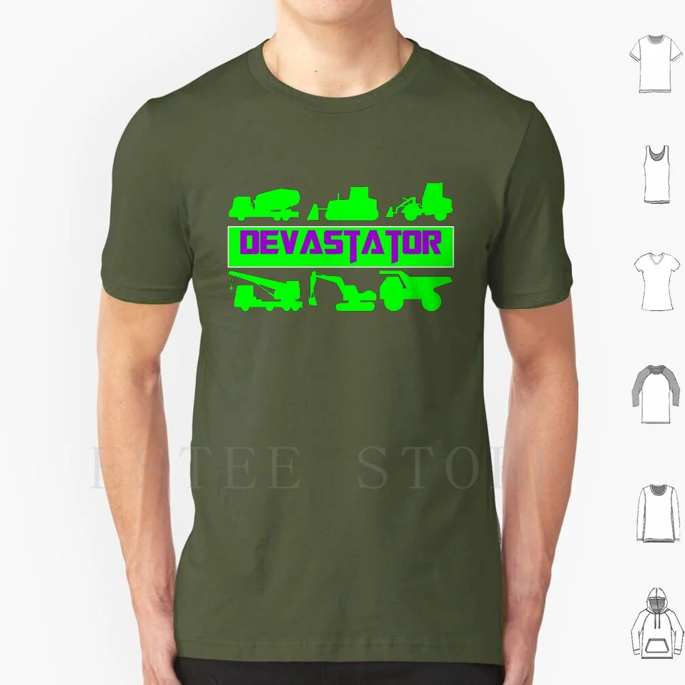 Destroator Transfomers T Shirt Fai Da Te Big Size 100% Cotone Sculacciatore Constructicons Decepticon Decepticon Transform Autobots
