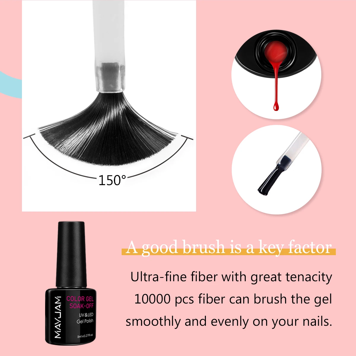 8ml Nail Polish 48pcs/set Pure Series Semi-permanent Varnish Soak Off UV Gel Nail Lacquer Base Top Coat Gel Nails Art Decoration