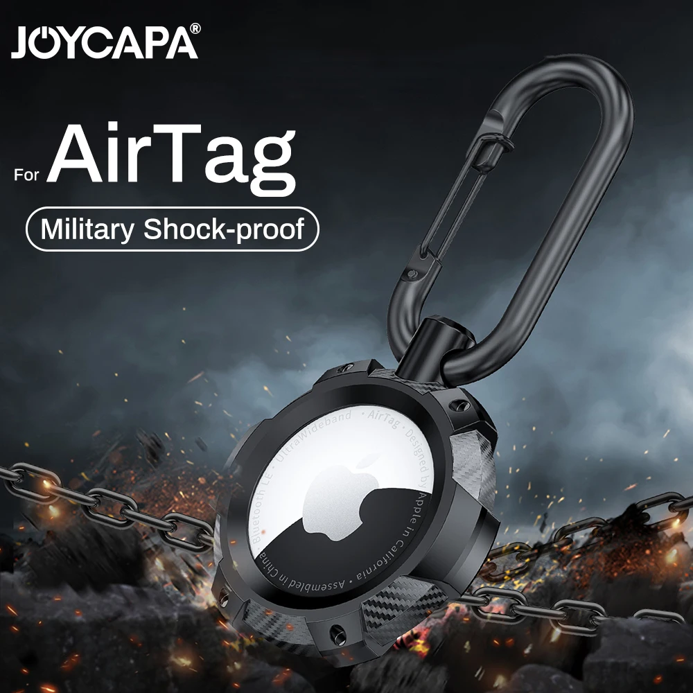 Airtag Armor Case Protective Shockproof Rugged Skin Cover Holder Accessories Anti-Lost Keychain Key Ring Bag