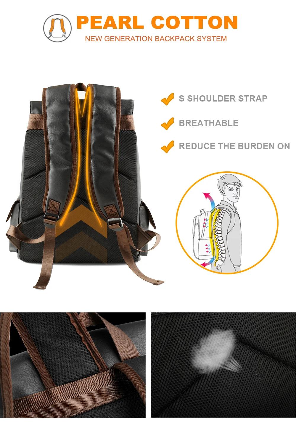 2020 Men Backpack Lether Vintage For Teenager Laptop PC Portable Bags Designer Boys Travel Backpack Thin School Luxury Mochila 2020 Men Backpack Lether Vintage For Teenager Laptop PC Portable Bags Designer Boys Travel Backpack Thin School Luxury Mochila