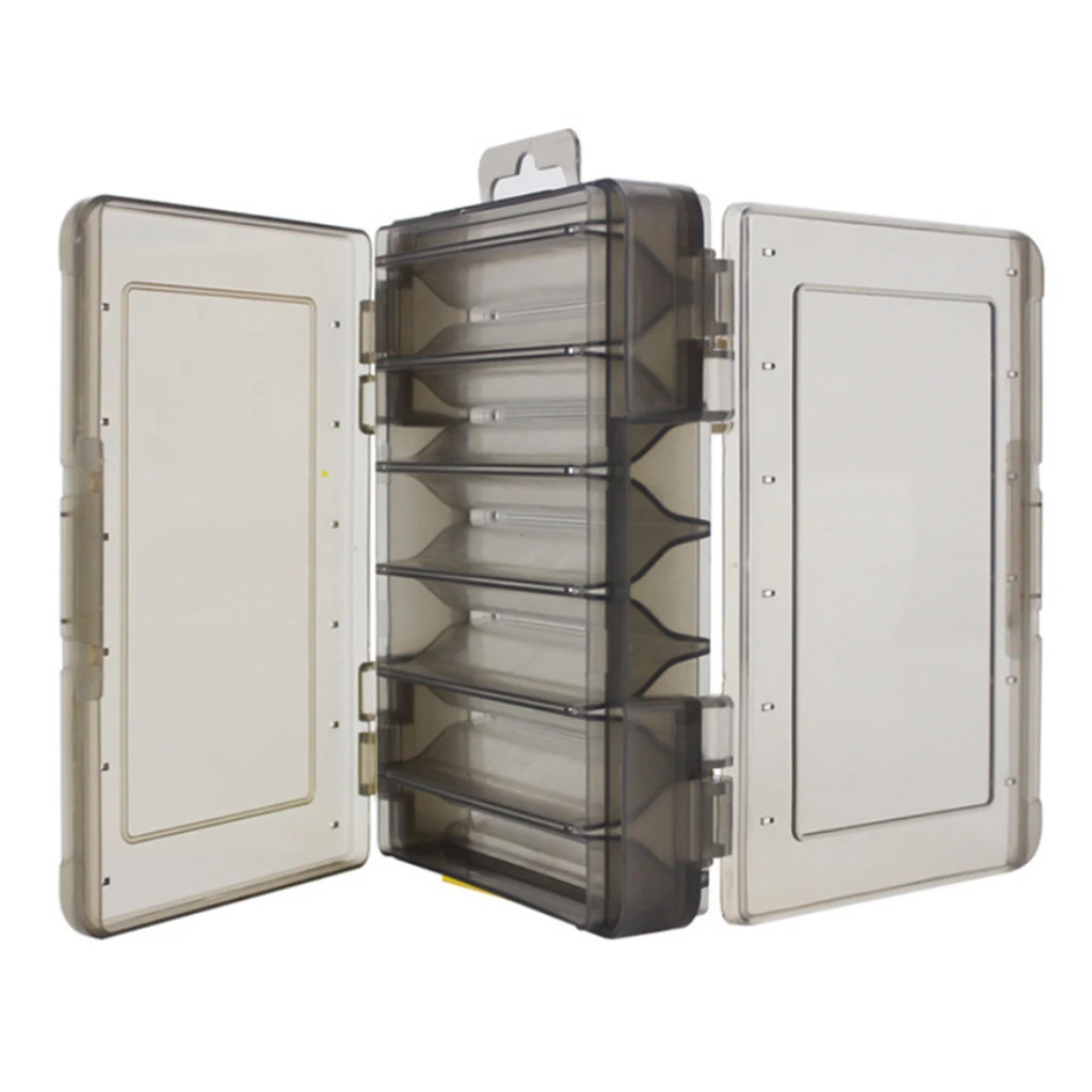 Double Sided Squid Jig Box Storage Lure Case Holder 12 14 Compartments Fishing Tackles Box Pesca