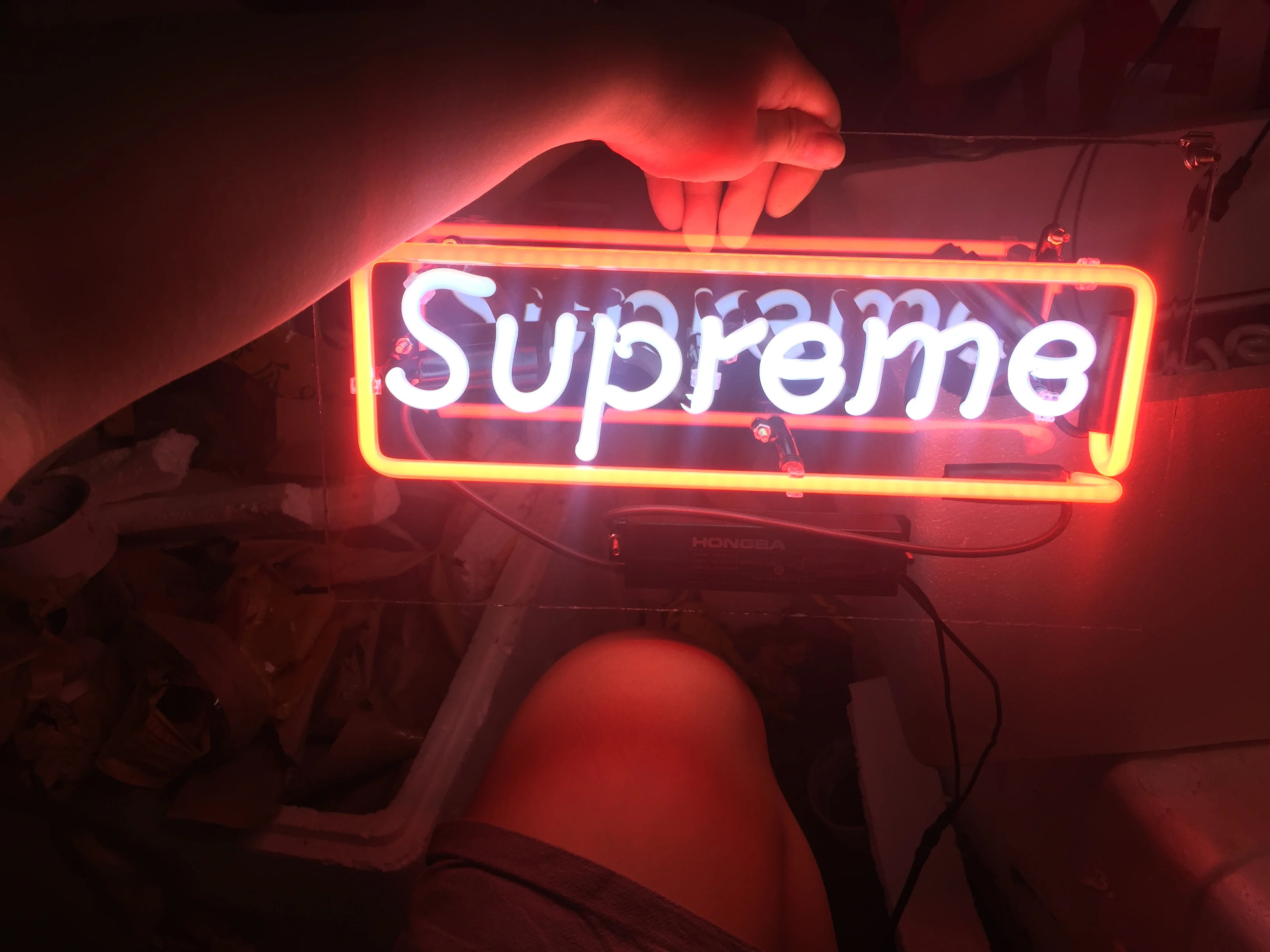 

GLASS neon Lights Box Neon Sign Panel Lights Christmas Xmas Party Colorful Glass Neon Acrylic Box for Home Room Bar Decoration