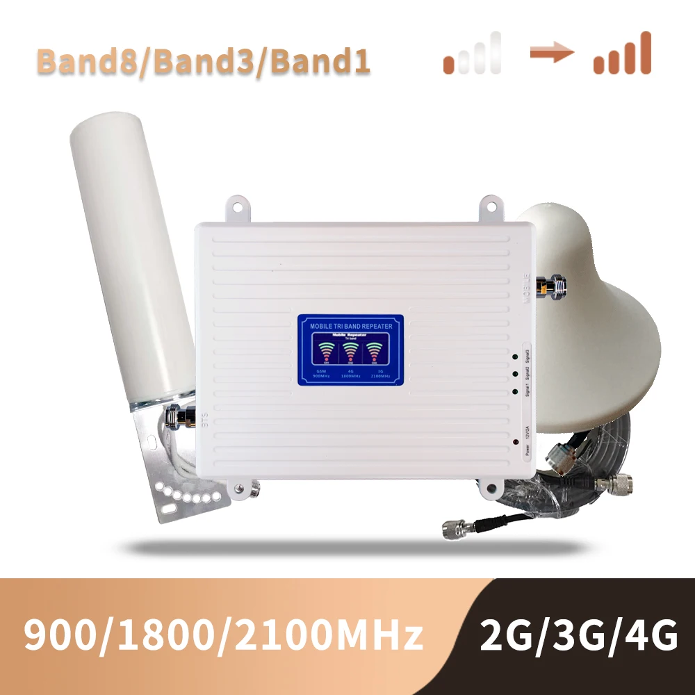 Mobile Amplifier tri band repeater 900 1800 2100