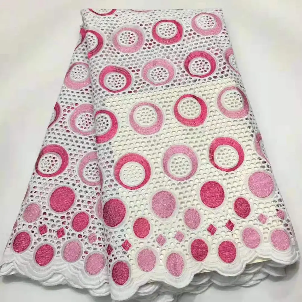 Розовый африканская кружевная вышивка ткань со стразами Тюль Анкара французская швейцарская маркизет кружевные ткани для пошива платья 5 ярдов/партия