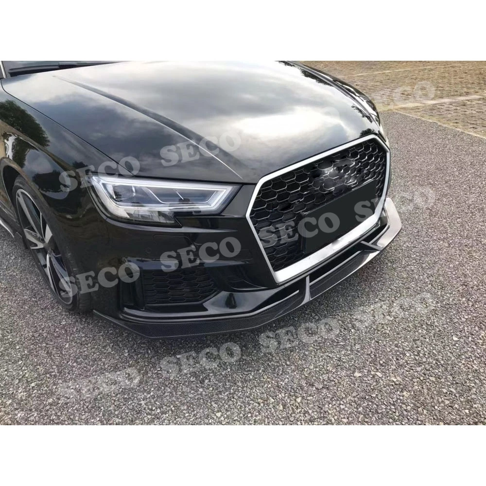 Для Audi A3 RS3 базовый Седан 4 двери 2017 2018 углеродное волокно передний бампер губа