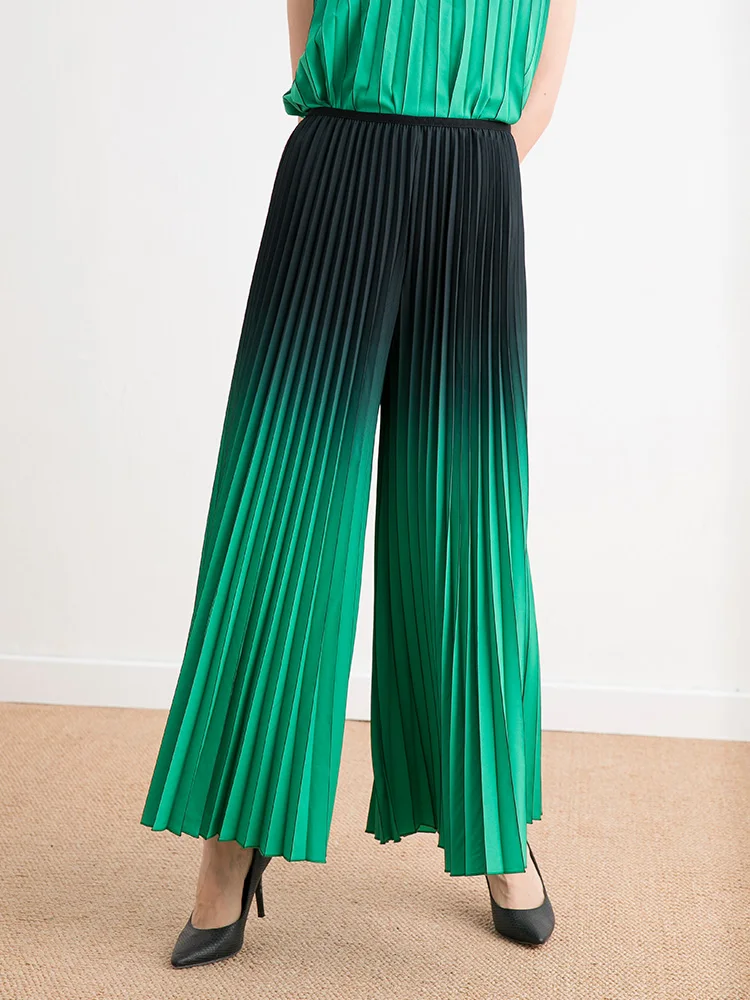 

Pleats pants Gradation Trousers 2019 Early autumn New pattern Easy Skinny Straight tube Nine points trousers woman's trousers