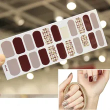 Новые французские маникюрные обертывания 22 кончиков ногтей наклейки в полоску дизайн водостойкий лак для Ногтей Полное покрытие маникюр патч макияж инструменты