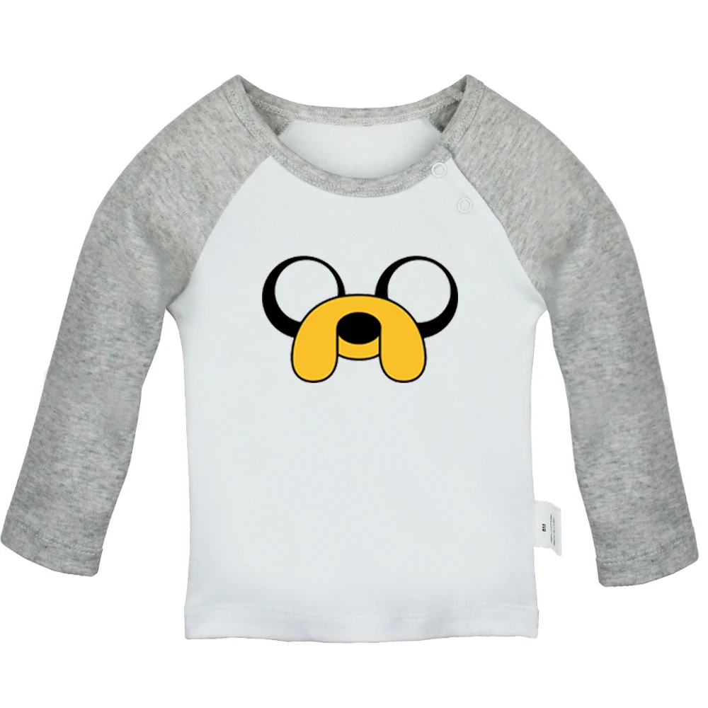 ADVENTURE TIME Finn Jake Beemo, дизайнерские футболки для новорожденных мальчиков и девочек, футболки с длинными рукавами и графическим принтом для малышей - Цвет: JcBabyYCG020C
