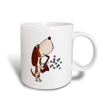 

Funny Happy Dancing Puppy Dog Mug, 11 oz