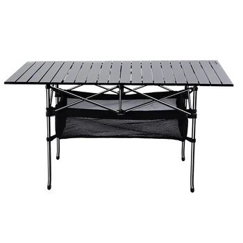 

Large Size Al Folding Table Light Portable Can Be Raised and Lowered Rectangle Foldable BBQ Picnic Table Outdoor Furniture