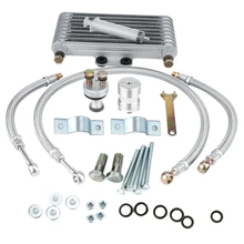Kit radiatore raffreddamento olio motore moto 125Ml alluminio argento per motore Honda CB CG