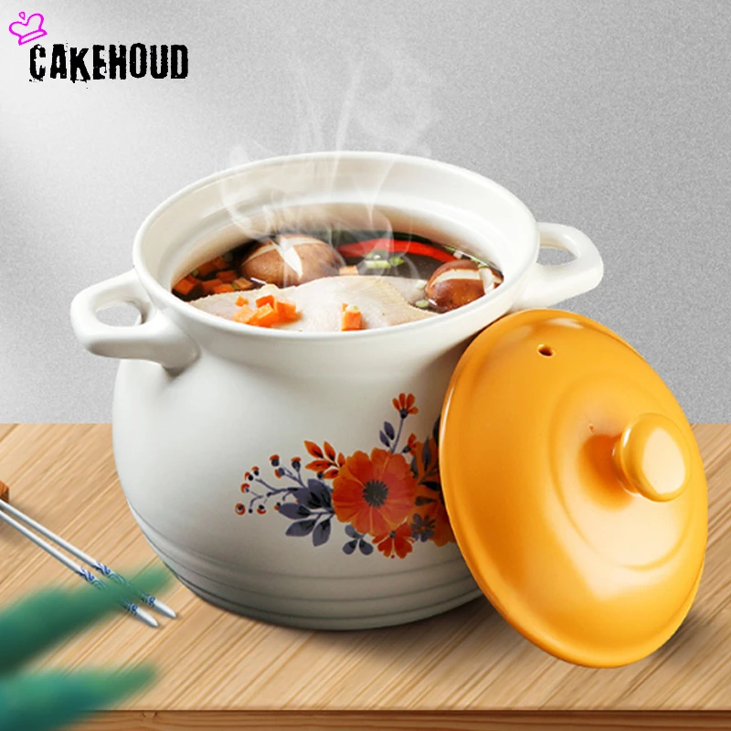 Керамическая кастрюля cakeantang Бытовая газовая керамическая для супа тушения