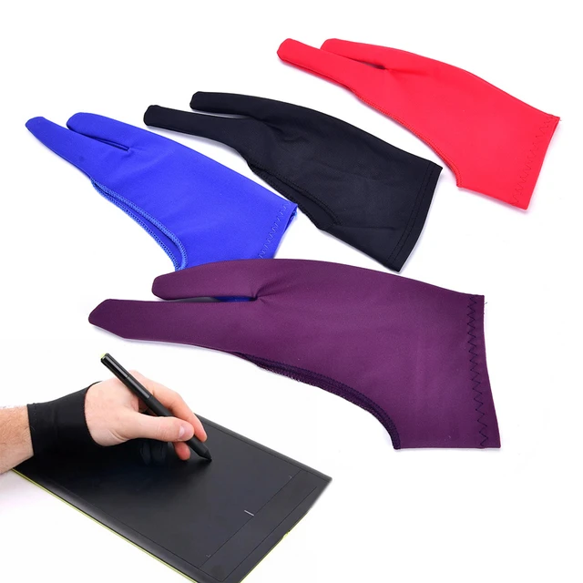 Artists Gloves Palm Rejection Two Fingers Gloves for Drawing Pen Display  Paper Art Painting Sketching iPad Graphics Tablet