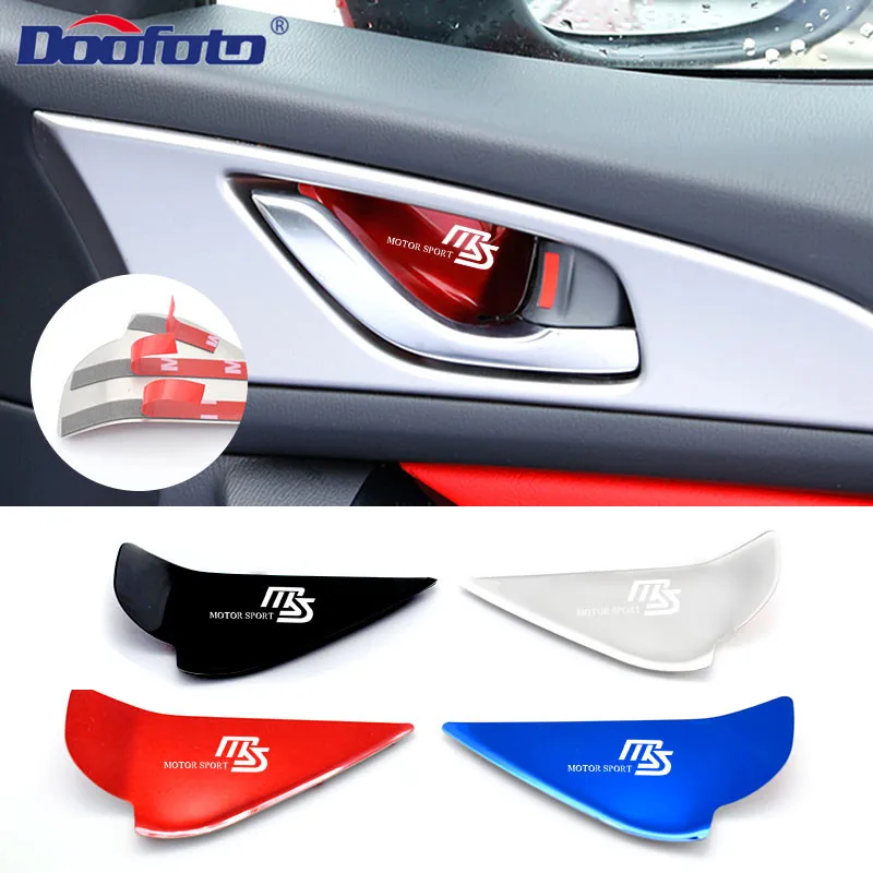 

Doofoto 4x Car Sticker Handle Protective Film For Mazda MS Accessories Styling Wrist Of Door Protective Film Interior Moulding