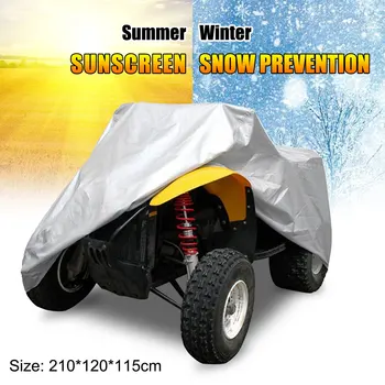 

190T Waterproof UV Heatproof Quad Bike Tractor ATV Cover Anti UV Rain Lawn Mower ATV Car Cover + Bag XL Large 210x120x115cm
