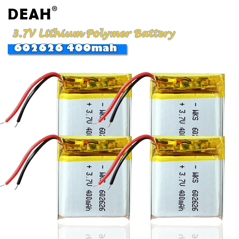 602626 400mah Lipo cells 3 7 V литиевая полимерная аккумуляторная батарея для MP3 MP4 GPS