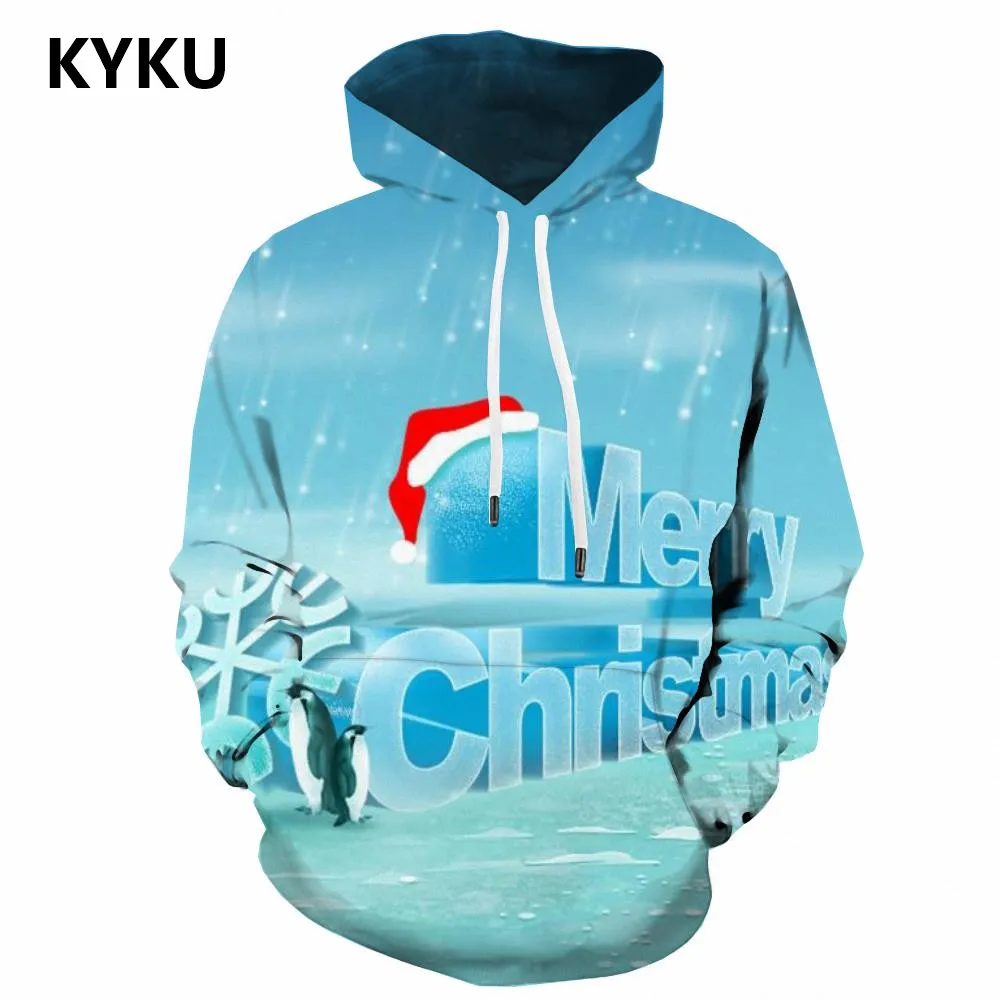 

3d Hoodies Christmas Hoodie Men Penguin Hoodie Print Snowflake Hoody Anime Party 3d Printed Mens Clothing Hip Hop Winter New Man