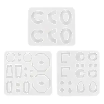 

DIY Crystal Epoxy Resin Mold Geometric Irregular Earrings Pendant Casting Mould Handmade Crafts Jewelry Making Tool