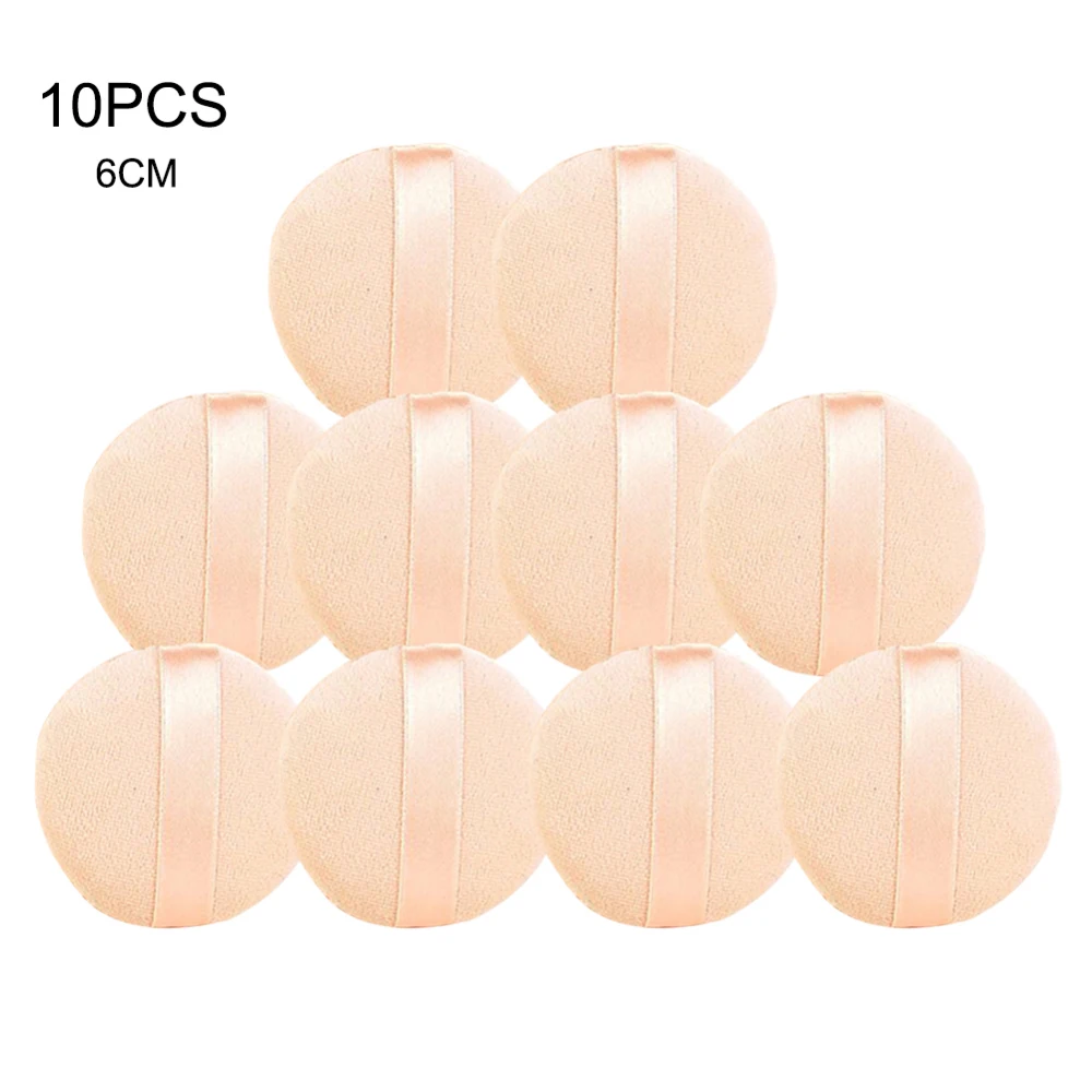 10 Pcs Soft Facial Beauty Sponge Powder Puff Pads Face Foundation Makeup Cosmetic Tools;10 Pcs Facial Sponge Powder Puff Pads - Цвет: Beige
