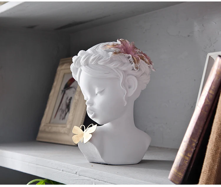 Figurines 3D pour décoration de la maison, Sculpture européenne moderne, salon, bureau, Statue d'ange Miniature, mignonne