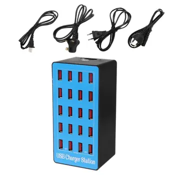 

20-port A5+ Usb Charger Wall Power Adapter 100W Fast Charging Station For Iphone / Ipad/ Samsung /Huawei Smartphone Table