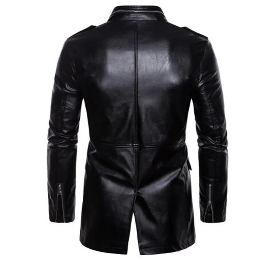 Vintage Black Men Genuine Biker's Leather Jacket Plus Size XXXXL Slim Fit Real Cowhide Riding Leather Coat