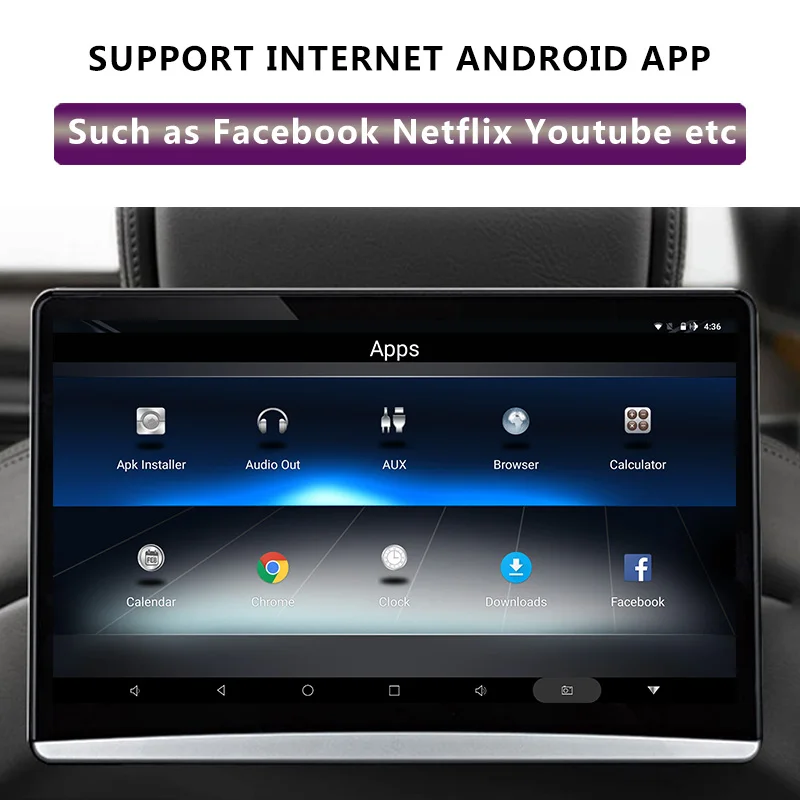 Продажа 12,5 дюймовый Android 9,0 автомобильный монитор на подголовник 1920*1080 4K 1080P сенсорный экран wifi Bluetooth font b USB b font SD HDMI FM Mirroring Miracast