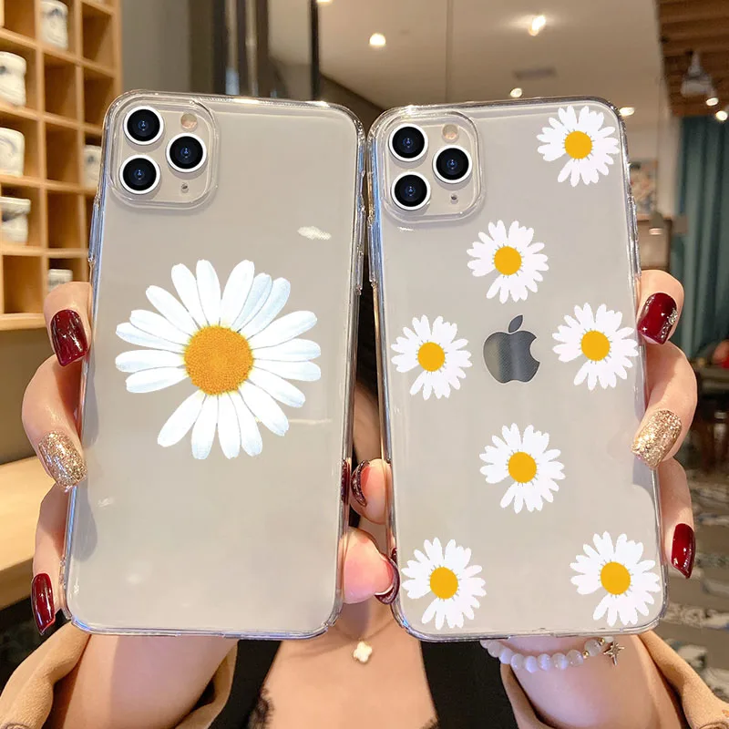 Мягкий силиконовый чехол santhemum daisy для iphone11 11pro x xr xsmax 6 6s 7 8 7plus 5 SE 2020 модный