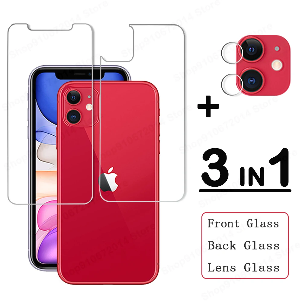 Защитное стекло 3 в 1 для iPhone 12 Mini 11 Pro Max XR X XS 6 7 8 Plus 5 SE2 | Мобильные телефоны и