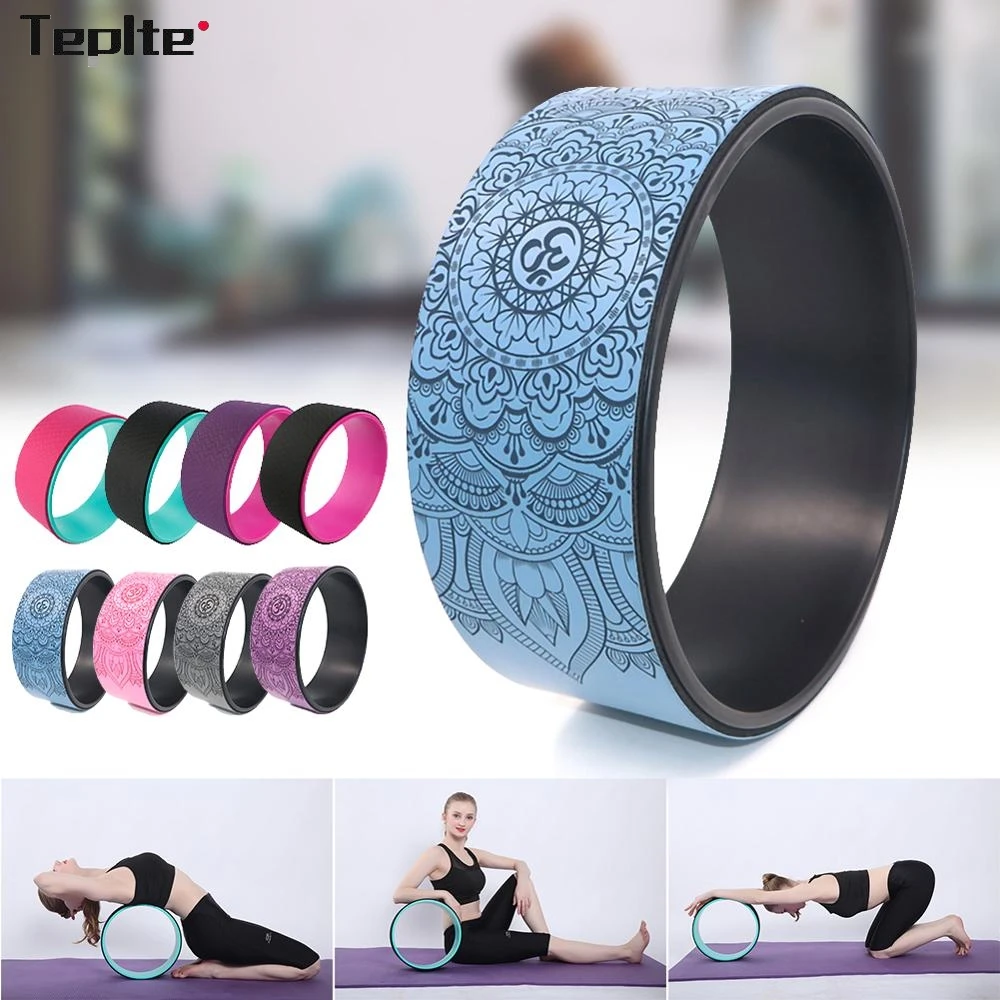 

Yoga Pilates Circle TPE Fitness Roller Wheel Yoga Prop Wheel Back Training Tool Home Workout Wheel Waist Shape Pilates Ring