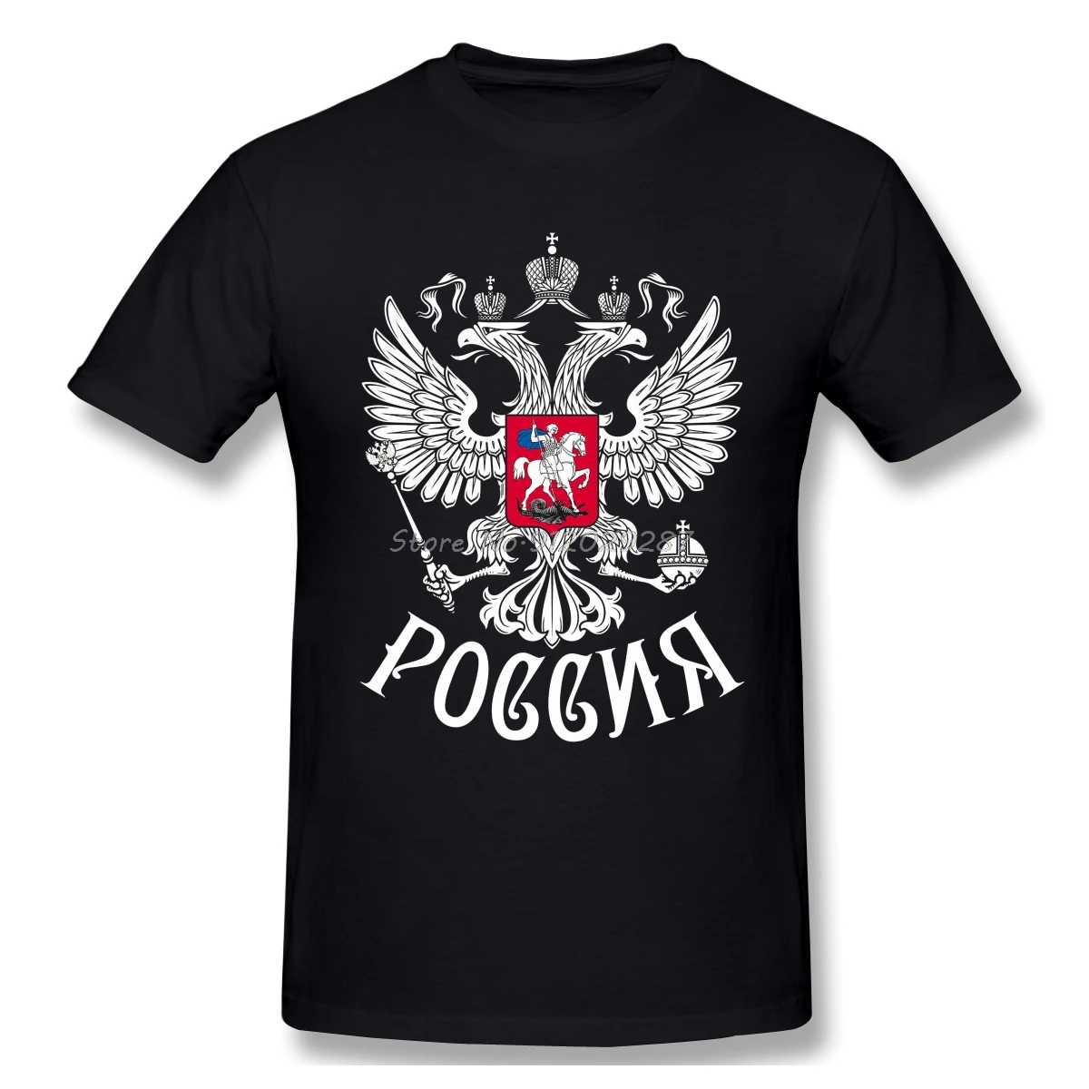 Футболка Rossii Rossija Rossiya мужская с надписью на русском языке Классическая модная