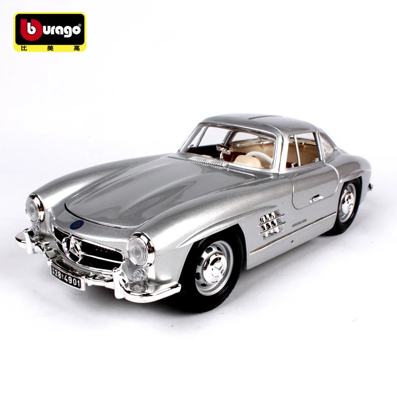 Bburago 1:18 1954 Mercedes 300SL автомобильный брелок для автомобильных ключей имитационная