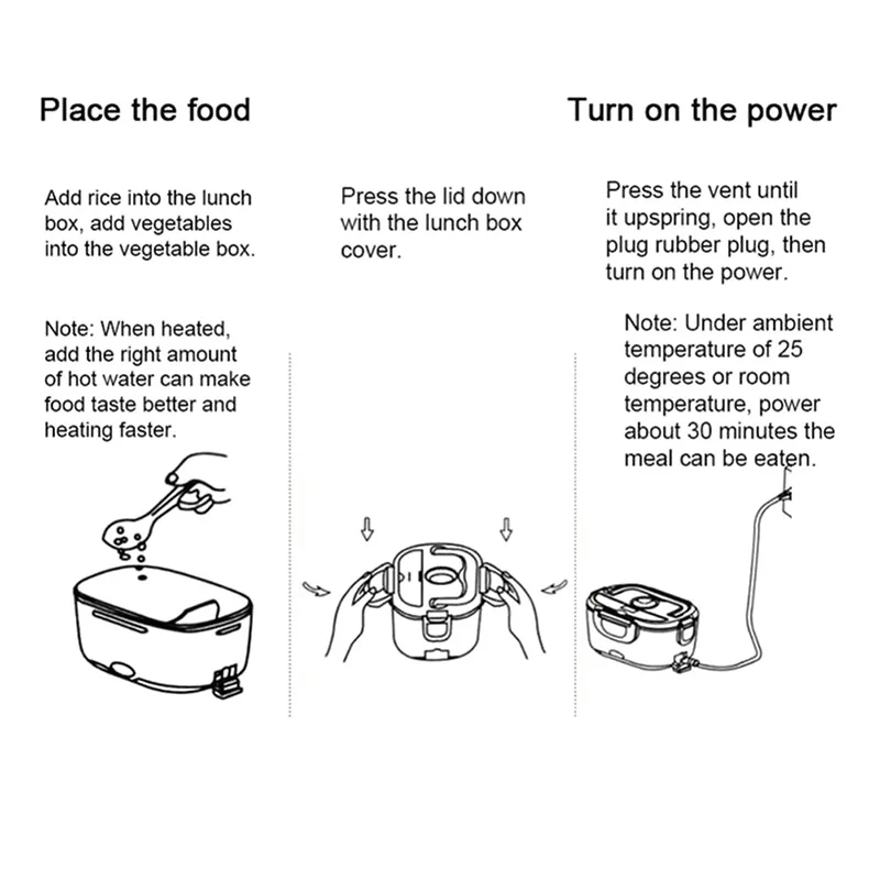 Многофункциональный портативный Электрический нагревательный Ланч-бокс для детей и взрослых, подогреватель пищи, контейнер для риса, для дома и офиса, поставка автомобиля, Прямая поставка