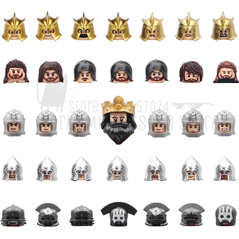 Конструктор MOC фигурки головки серия фильмов среднего возраста Джон Сноу Эддард