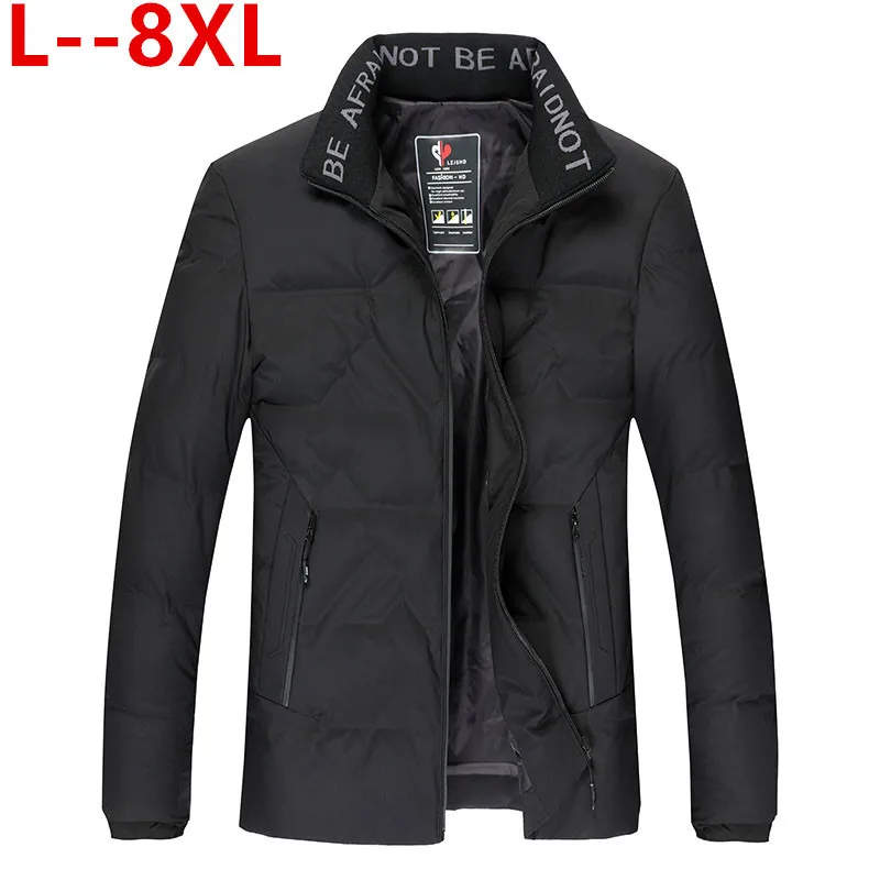 Плюс 8XL 6XL 5XL зимняя куртка мужская с хлопковой подкладкой толстые куртки парка