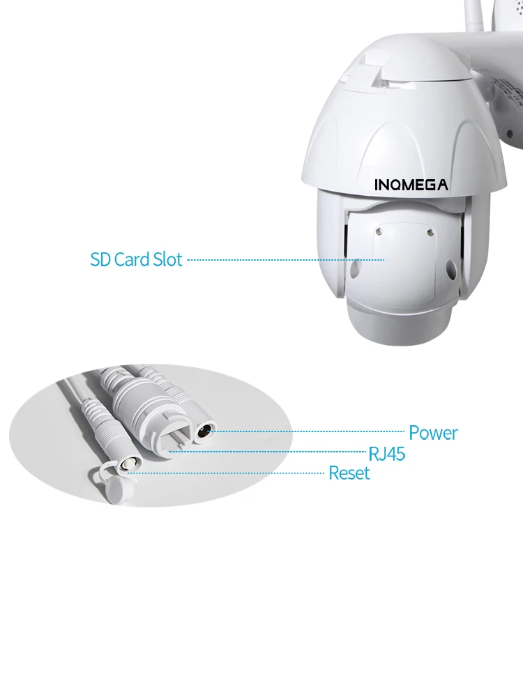 INQMEGA Cloud 1080P наружная PTZ IP камера wifi скоростная купольная камера автоматическое отслеживание 4X цифровой зум 2MP IR Onvif CCTV камера безопасности