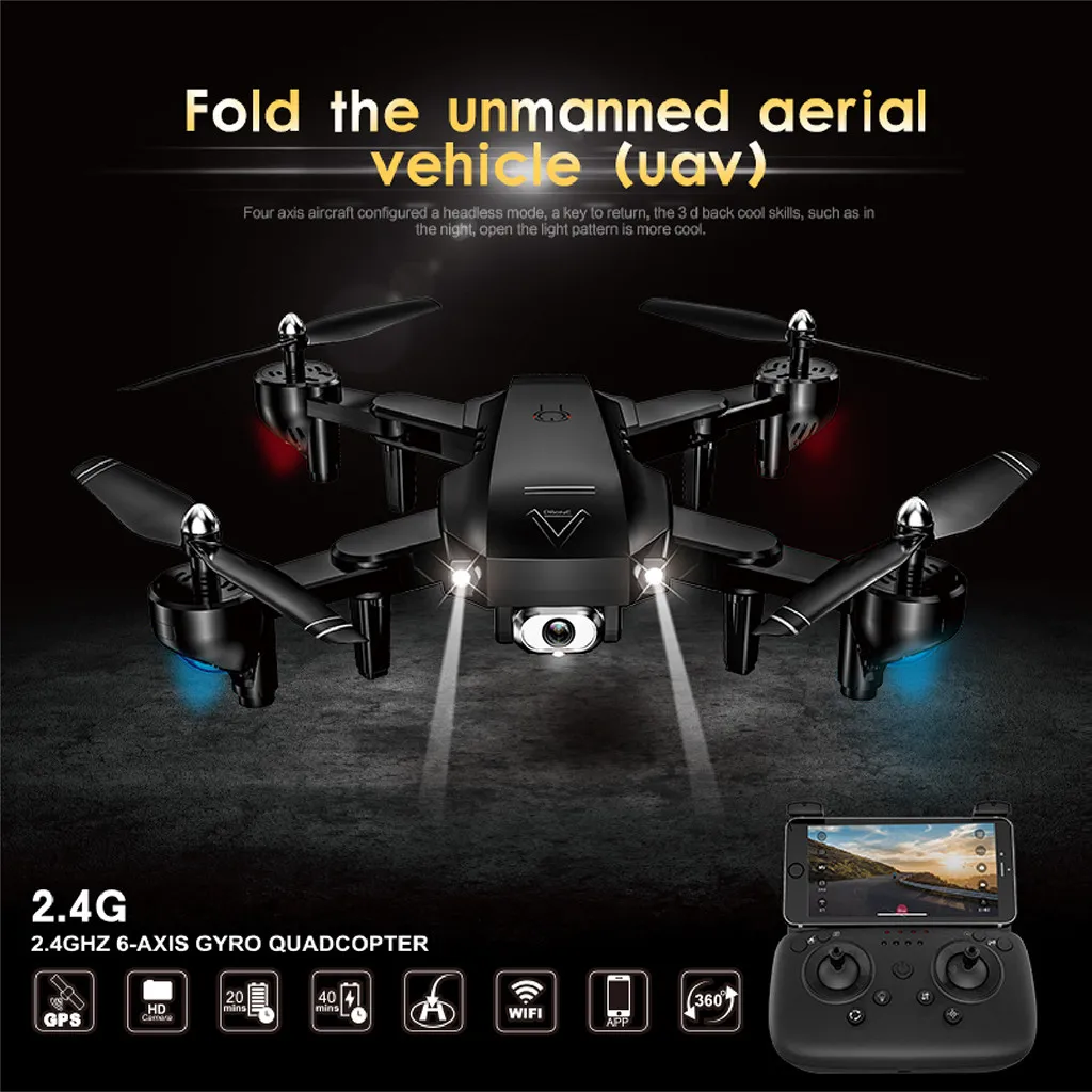 Аксессуары для Дронов L103 5MP 1080P широкоугольный WIFI FPV HD Двойная камера складной
