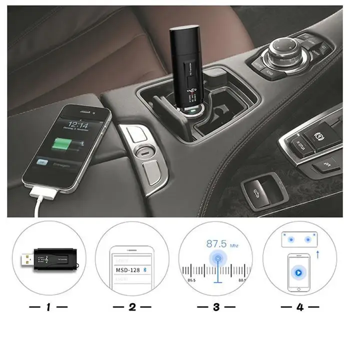 Aux Bluetooth 3,5 мм USB беспроводной автомобильный аудиоприемник A2DP музыкальный приемник адаптер для Android/IOS мобильный телефон Bluetooth автомобильный комплект