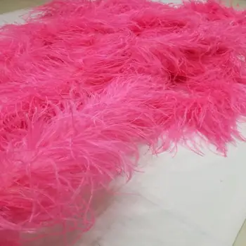 

Hot Sale 10 Meters Pretty 5 Layer Watermelon Red Natural Ostrich Feather Weddings Parties Home Improvement Scarves Decoration