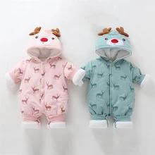 Barboteuse en molleton de corail pour garçon et fille, vêtements chauds, épais, enveloppés aux pieds, pour la maison, chemise de nuit, pour bébé, hiver