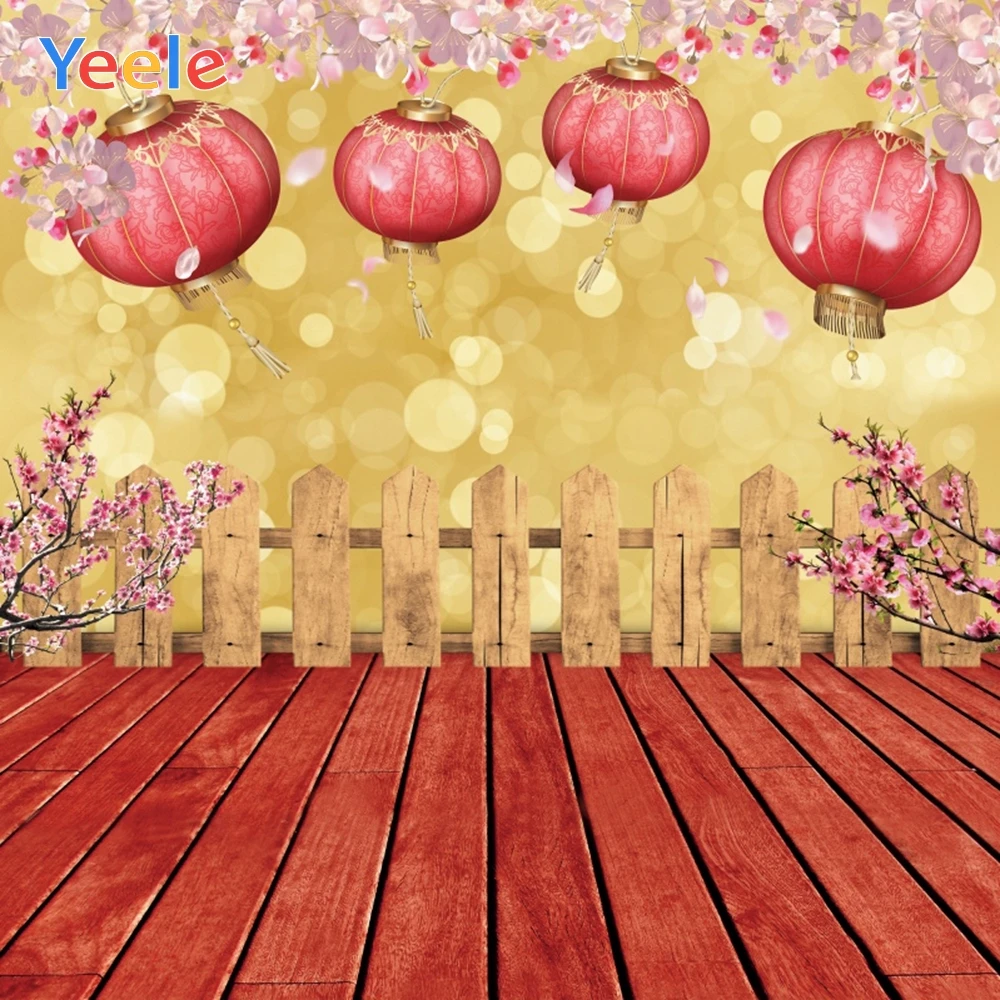 

Christmas Backdrop Chinese New Year Pink Flower Lantern Vinyl Photography Backdrops Photographic Background For Photo Studio